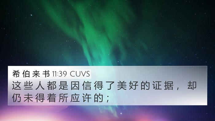 希 伯 来 书 11:39 CUVS Bible Verse Image