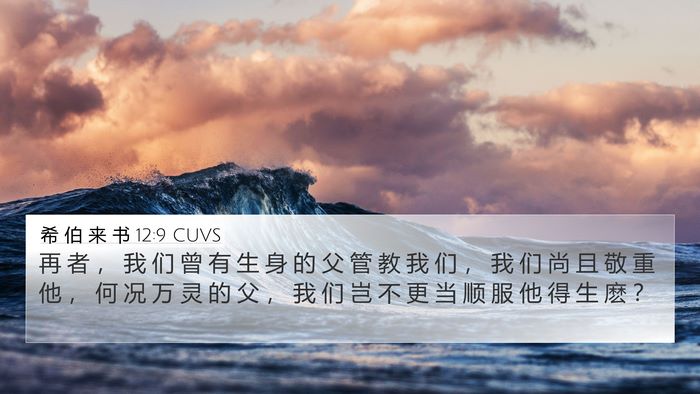 希 伯 来 书 12:9 CUVS Bible Verse Image