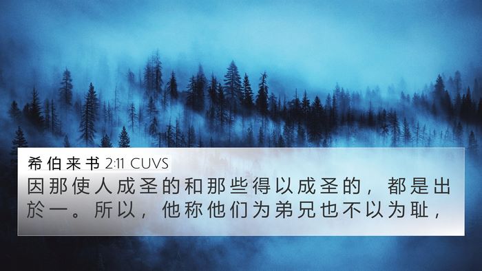 希 伯 来 书 2:11 CUVS Bible Verse Image