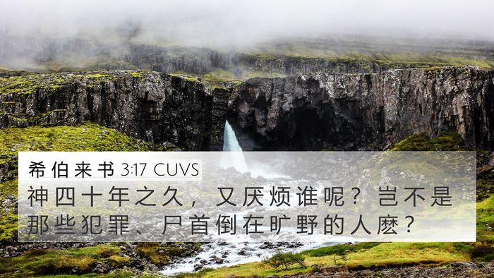 希 伯 来 书 3:17 CUVS Bible Verse Image
