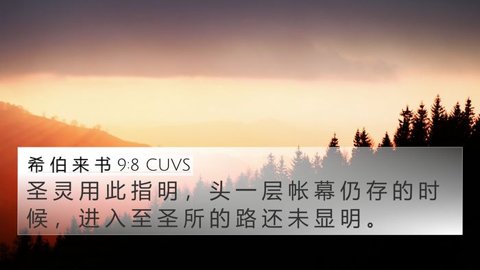 希 伯 来 书 9:8 CUVS Bible Verse Image