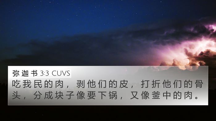弥 迦 书 3:3 CUVS Bible Verse Image