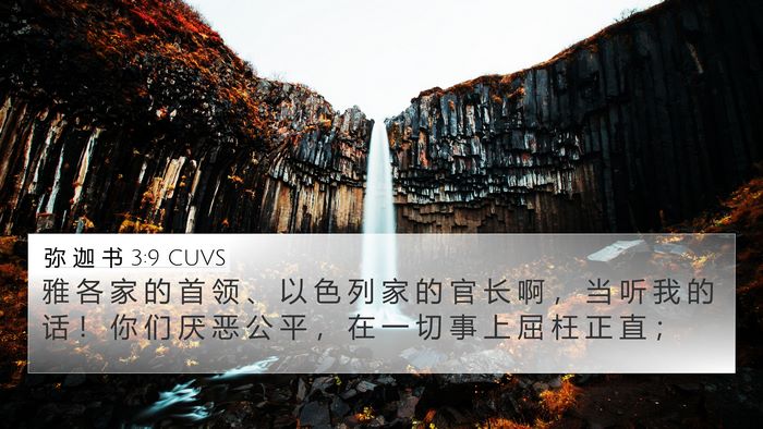 弥 迦 书 3:9 CUVS Bible Verse Image