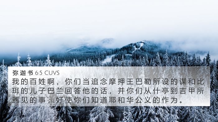 弥 迦 书 6:5 CUVS Bible Verse Image