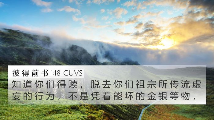 彼 得 前 书 1:18 CUVS Bible Verse Image