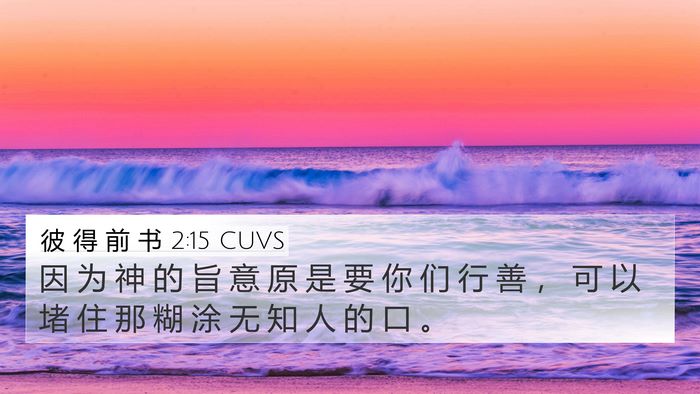 彼 得 前 书 2:15 CUVS 4K Wallpaper - 因 为 神 的 旨 意 原 是 要 你 们 行 - 4K Wallpaper Bible Verse