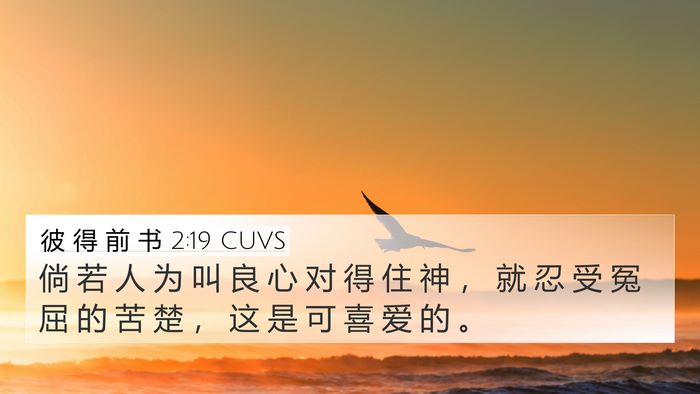 彼 得 前 书 2:19 CUVS Bible Verse Image