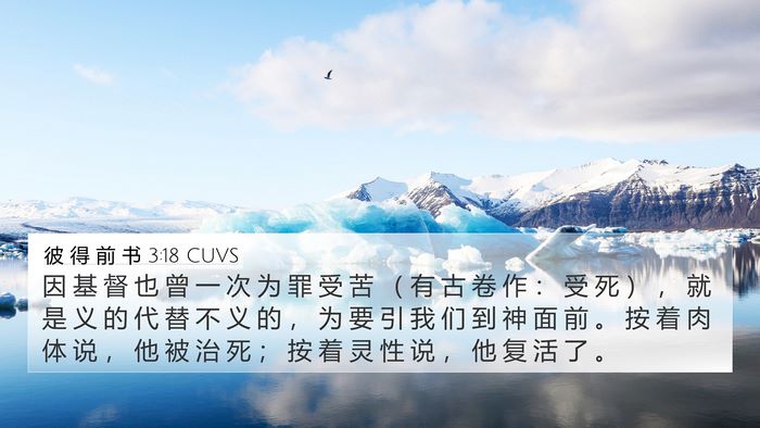 彼 得 前 书 3:18 CUVS Bible Verse Image
