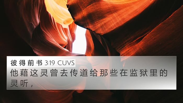 彼 得 前 书 3:19 CUVS Bible Verse Image