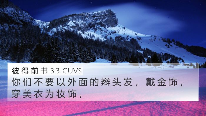 彼 得 前 书 3:3 CUVS Bible Verse Image