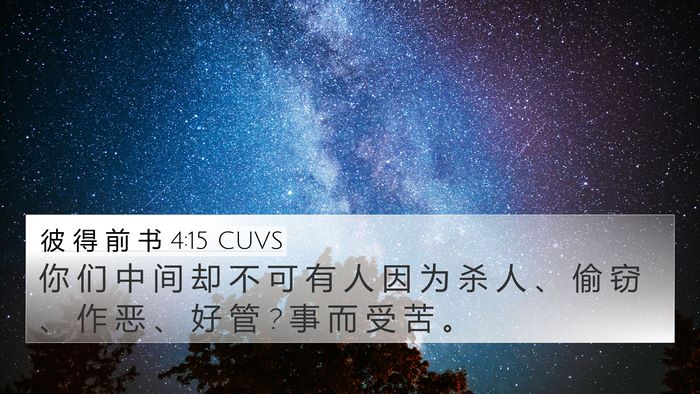 彼 得 前 书 4:15 CUVS 4K Wallpaper - 你 们 中 间 却 不 可 有 人 因 为 杀 - 4K Wallpaper Bible Verse