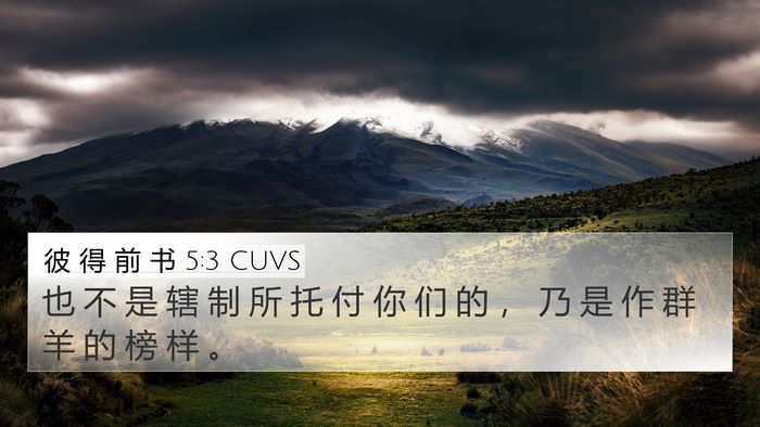 彼 得 前 书 5:3 CUVS Bible Verse Image