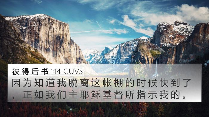 彼 得 后 书 1:14 CUVS Bible Verse Image
