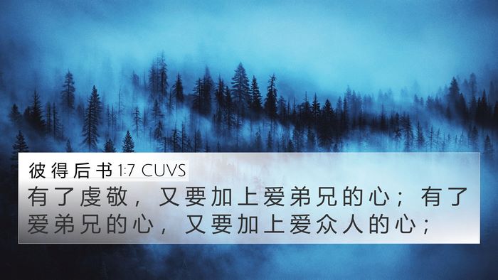 彼 得 后 书 1:7 CUVS 4K Wallpaper - 有 了 虔 敬 ， 又 要 加 上 爱 弟 兄 - 4K Wallpaper Bible Verse