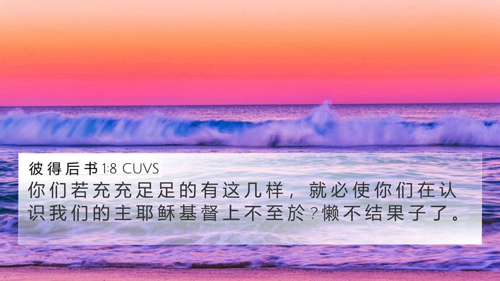 彼 得 后 书 1:8 CUVS Bible Verse Image