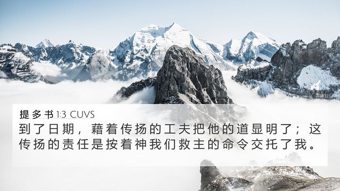 提 多 书 1:3 CUVS Bible Verse Image