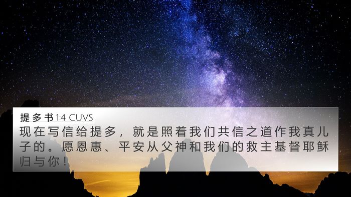 提 多 书 1:4 CUVS Bible Verse Image