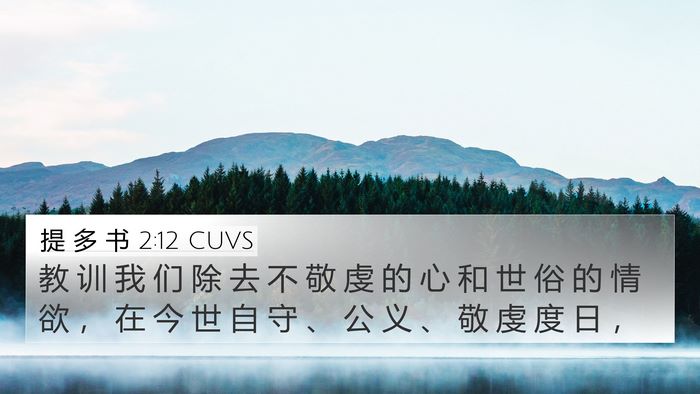 提 多 书 2:12 CUVS Bible Verse Image