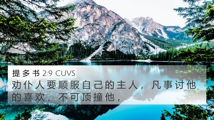 提 多 书 2:9 CUVS Bible Verse Image
