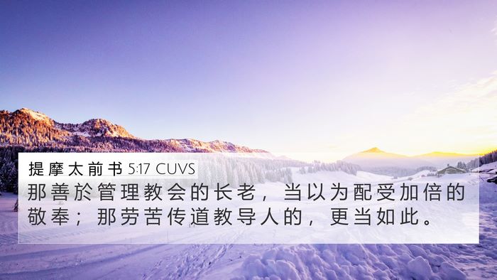 提 摩 太 前 书 5:17 CUVS Bible Verse Image
