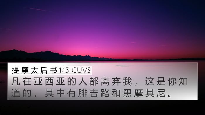 提 摩 太 后 书 1:15 CUVS Bible Verse Image