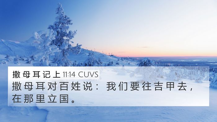 撒 母 耳 记 上 11:14 CUVS Bible Verse Image