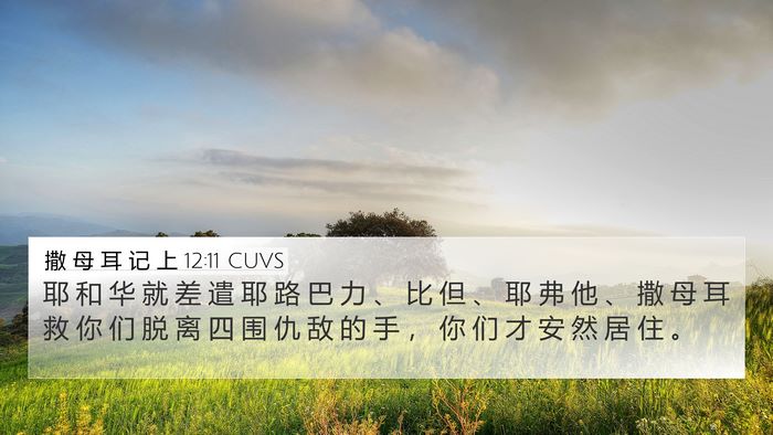 撒 母 耳 记 上 12:11 CUVS Bible Verse Image