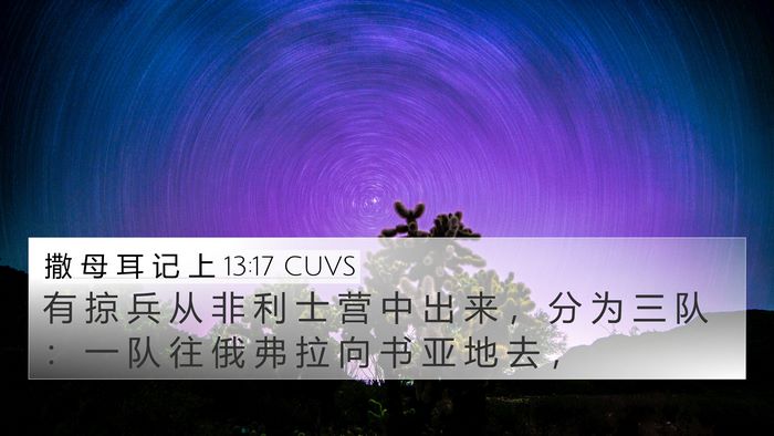 撒 母 耳 记 上 13:17 CUVS Bible Verse Image
