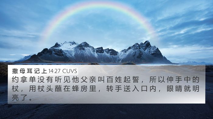 撒 母 耳 记 上 14:27 CUVS Bible Verse Image