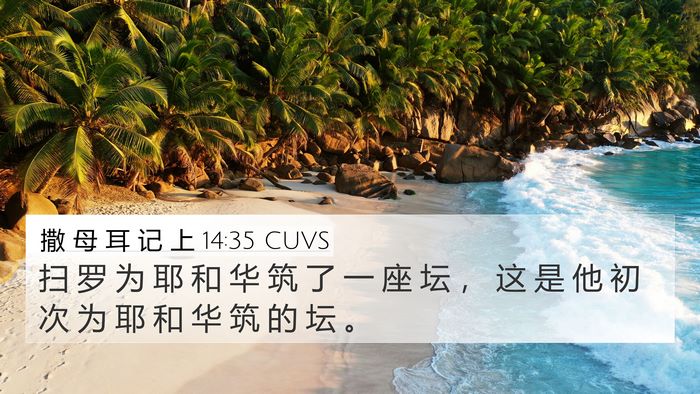撒 母 耳 记 上 14:35 CUVS Bible Verse Image