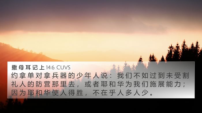 撒 母 耳 记 上 14:6 CUVS Bible Verse Image