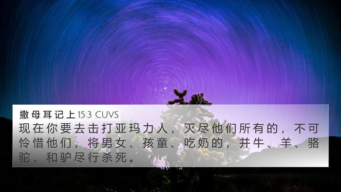 撒 母 耳 记 上 15:3 CUVS Bible Verse Image