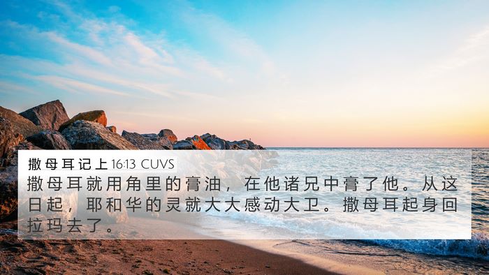撒 母 耳 记 上 16:13 CUVS Bible Verse Image