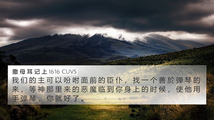 撒 母 耳 记 上 16:16 CUVS Bible Verse Image