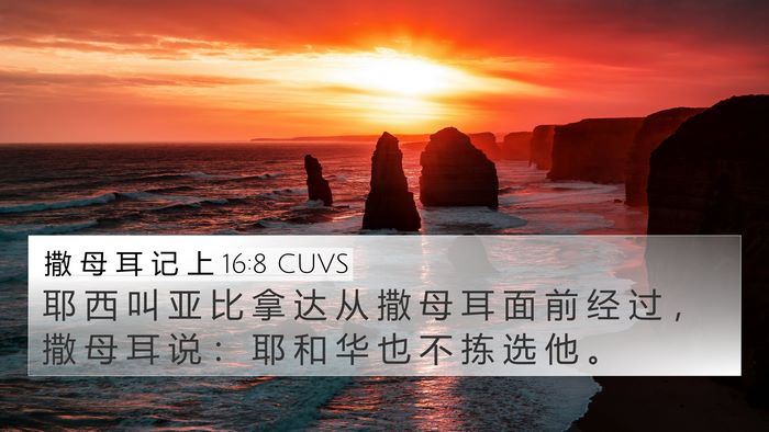 撒 母 耳 记 上 16:8 CUVS 4K Wallpaper - 耶 西 叫 亚 比 拿 达 从 撒 母 耳 面 - 4K Wallpaper Bible Verse