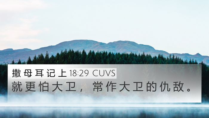 撒 母 耳 记 上 18:29 CUVS Bible Verse Image