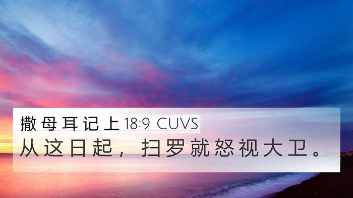 撒 母 耳 记 上 18:9 CUVS Bible Verse Image