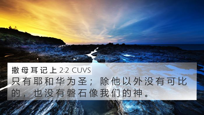 撒 母 耳 记 上 2:2 CUVS Bible Verse Image