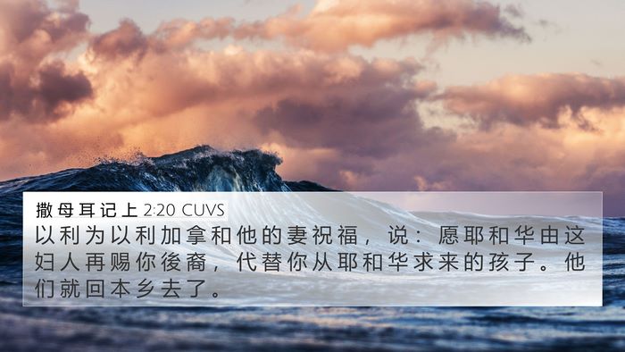 撒 母 耳 记 上 2:20 CUVS Bible Verse Image