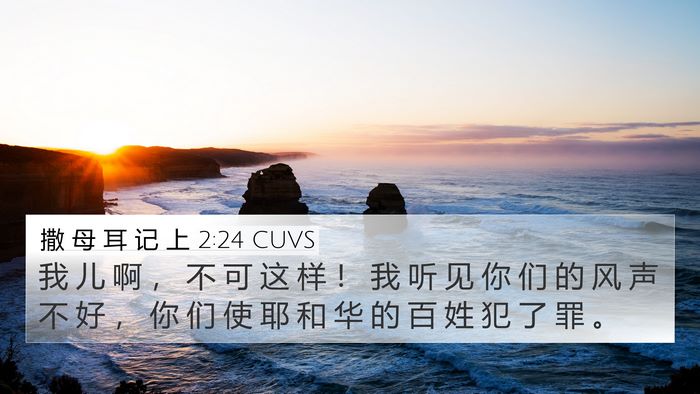 撒 母 耳 记 上 2:24 CUVS Bible Verse Image