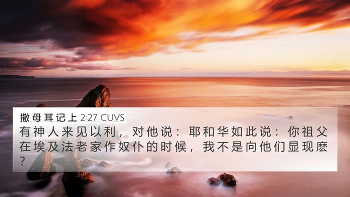 撒 母 耳 记 上 2:27 CUVS Bible Verse Image