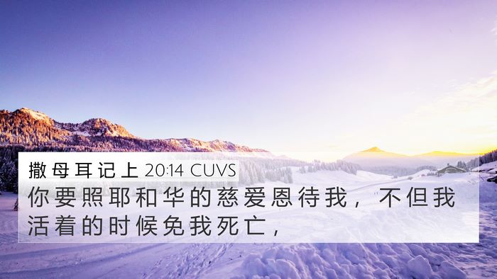 撒 母 耳 记 上 20:14 CUVS Bible Verse Image