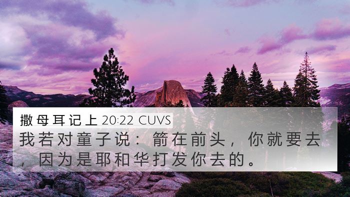 撒 母 耳 记 上 20:22 CUVS 4K Wallpaper - 我 若 对 童 子 说 ： 箭 在 前 头 ， - 4K Wallpaper Bible Verse