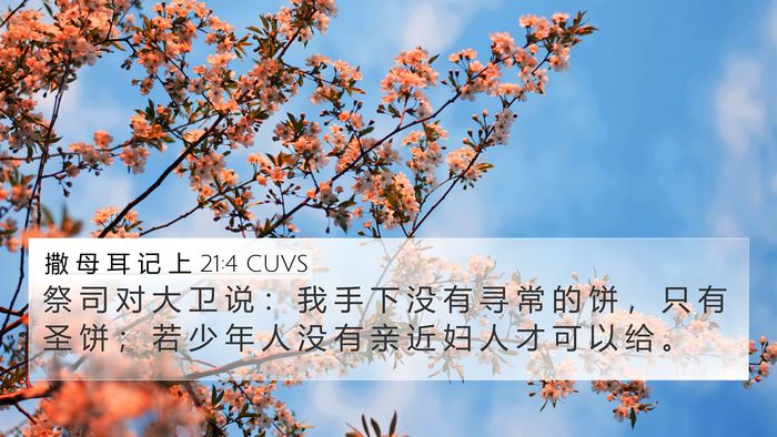 撒 母 耳 记 上 21:4 CUVS Bible Verse Image