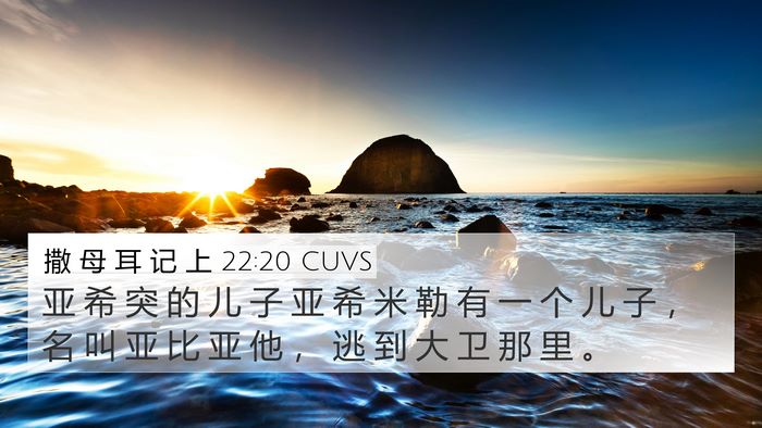 撒 母 耳 记 上 22:20 CUVS Bible Verse Image