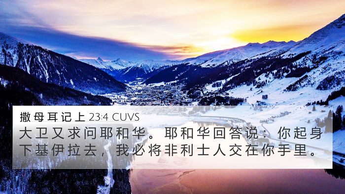 撒 母 耳 记 上 23:4 CUVS Bible Verse Image