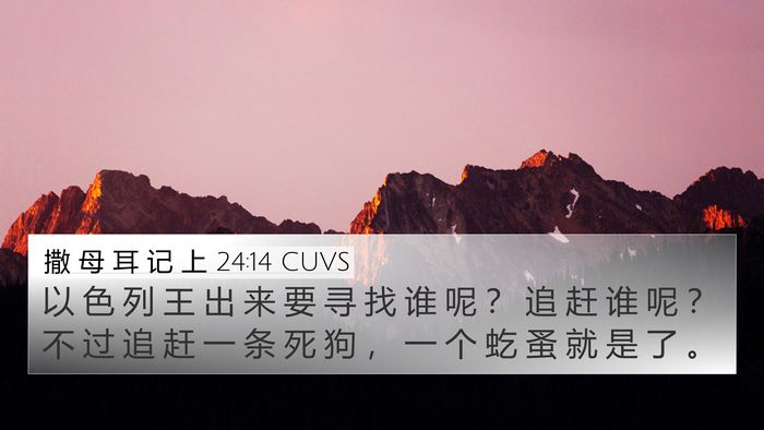 撒 母 耳 记 上 24:14 CUVS Bible Verse Image