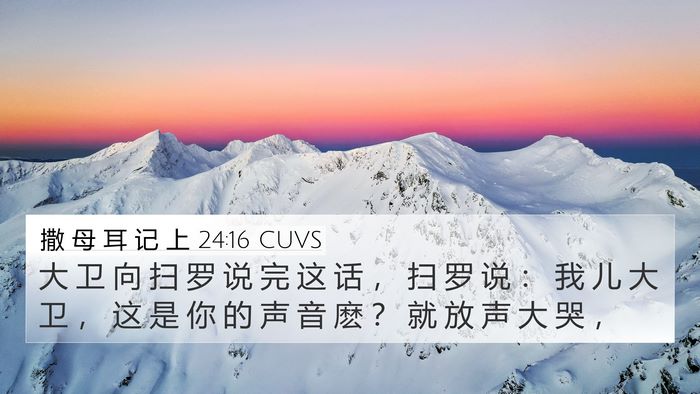 撒 母 耳 记 上 24:16 CUVS Bible Verse Image