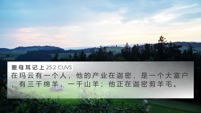 撒 母 耳 记 上 25:2 CUVS Bible Verse Image