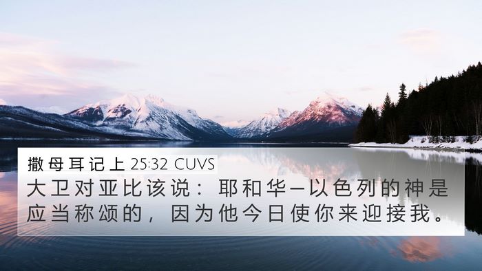 撒 母 耳 记 上 25:32 CUVS Bible Verse Image